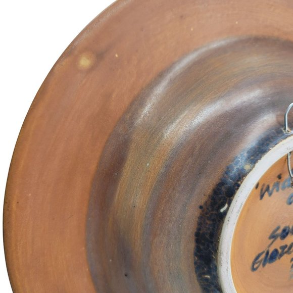 Sooz Glazebrook Art Pottery Bowl Plate Wild Daisy Signed Cypress Swirl JS8134 - Picture 6 of 8